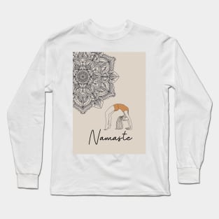 Namaste Mandala Yoga Girl Minimalist Long Sleeve T-Shirt